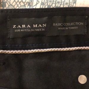 Zara black denim dress pants